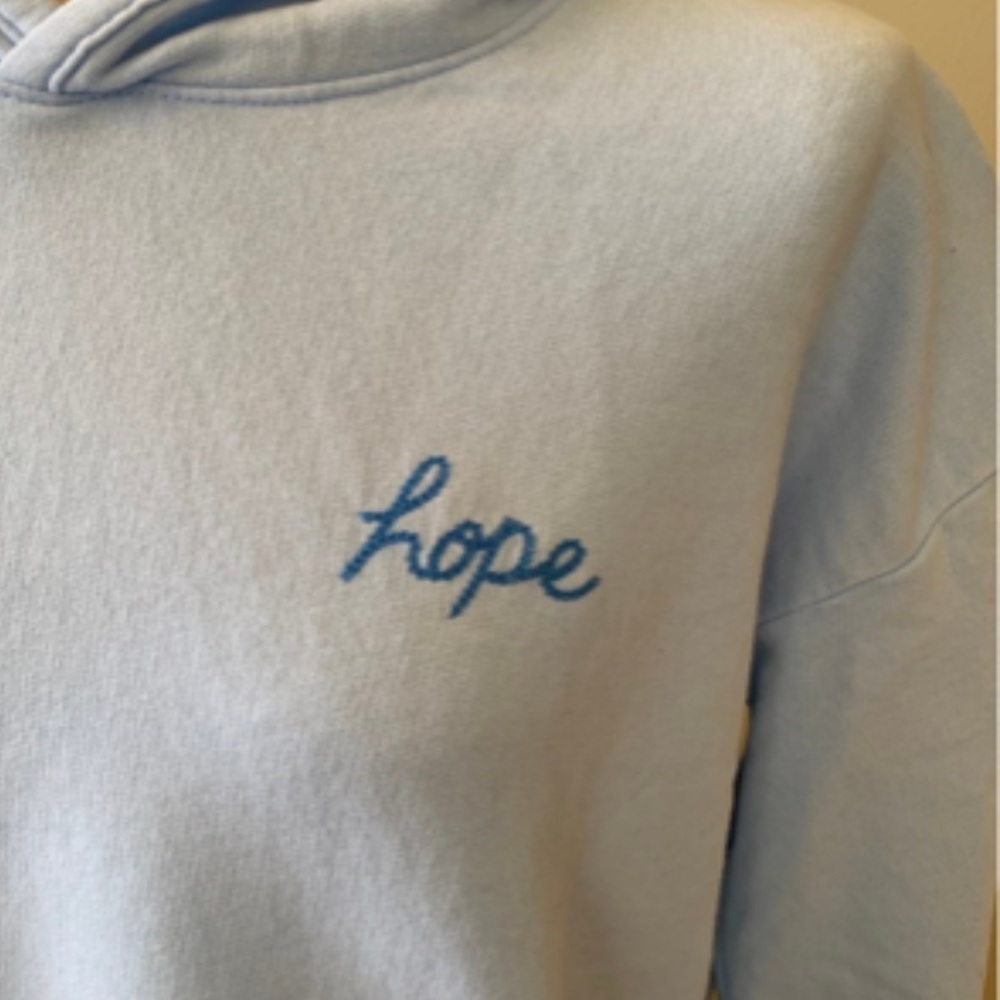 Elizabeth and James Hope Logo Sweatshirt Hoodie Blue - Picture 2 of 7